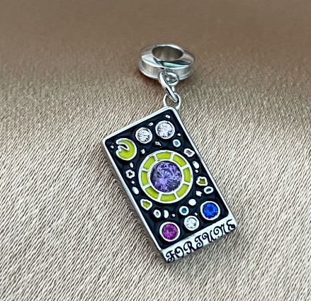 FORTUNE side of custom tarot pendant necklace